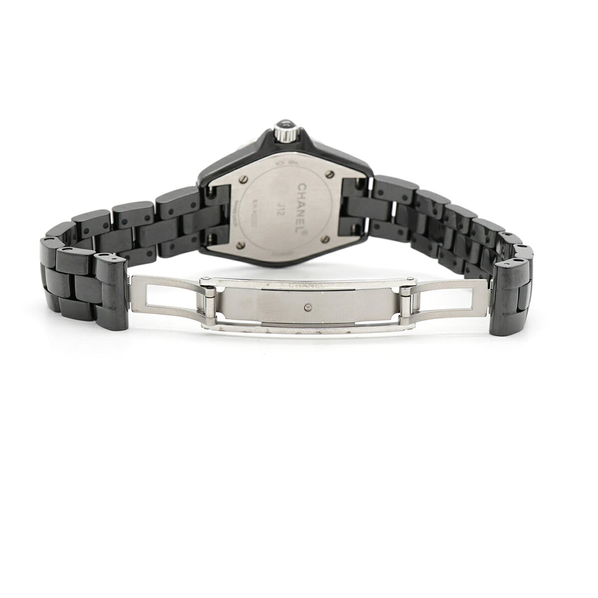 Chanel J12 Diamond H2571 Black Dial 28mm Watch
