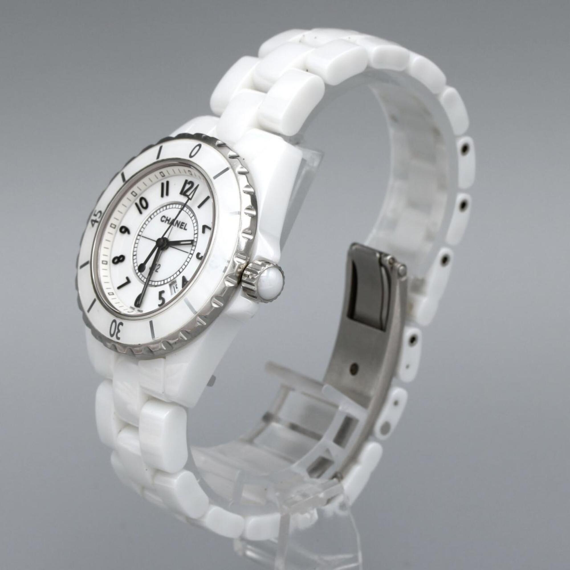Chanel J12 H0968 White Dial Ceramic 33mm Watch