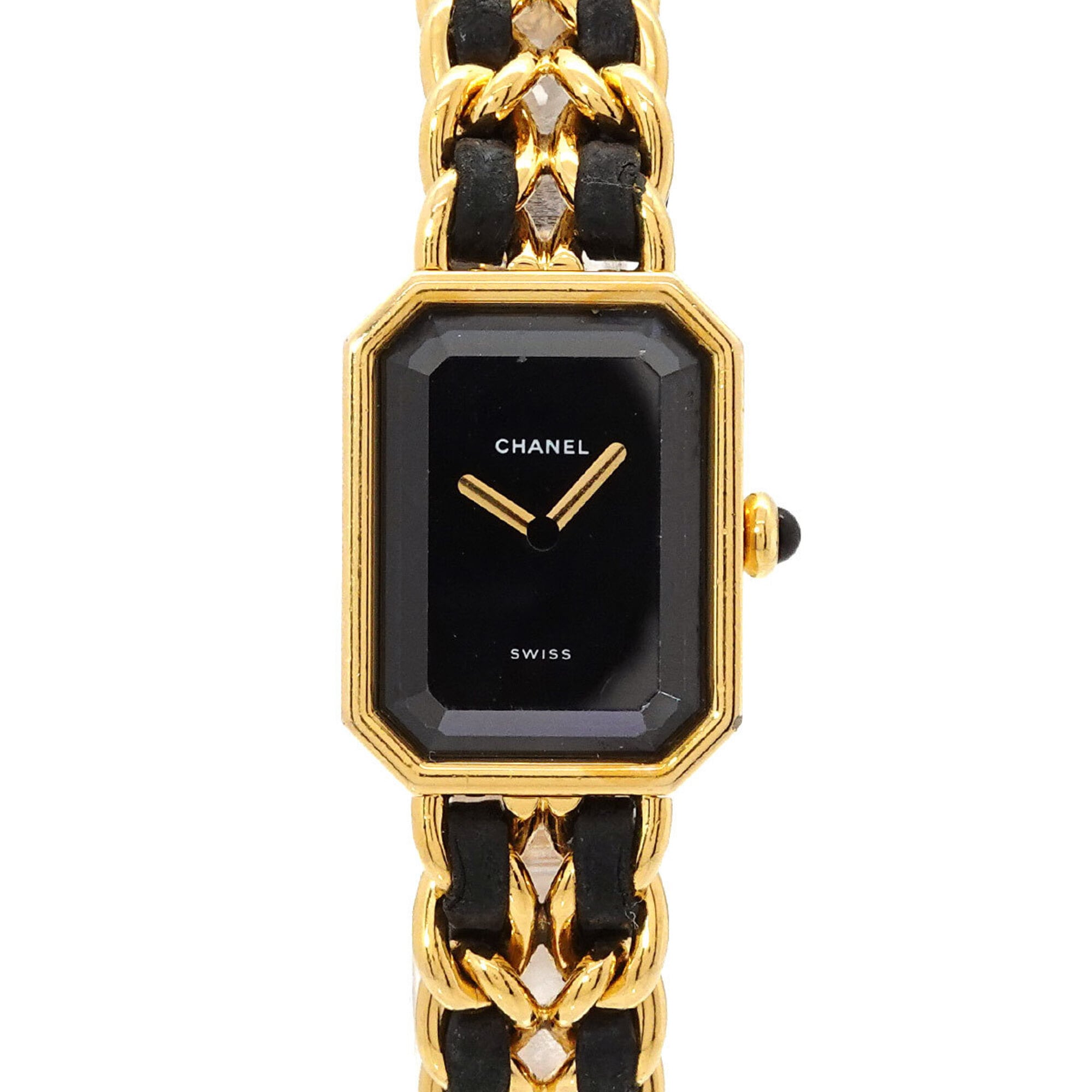 Chanel Premiere Large Size H0001 Women's Watch Black Gold Quartz