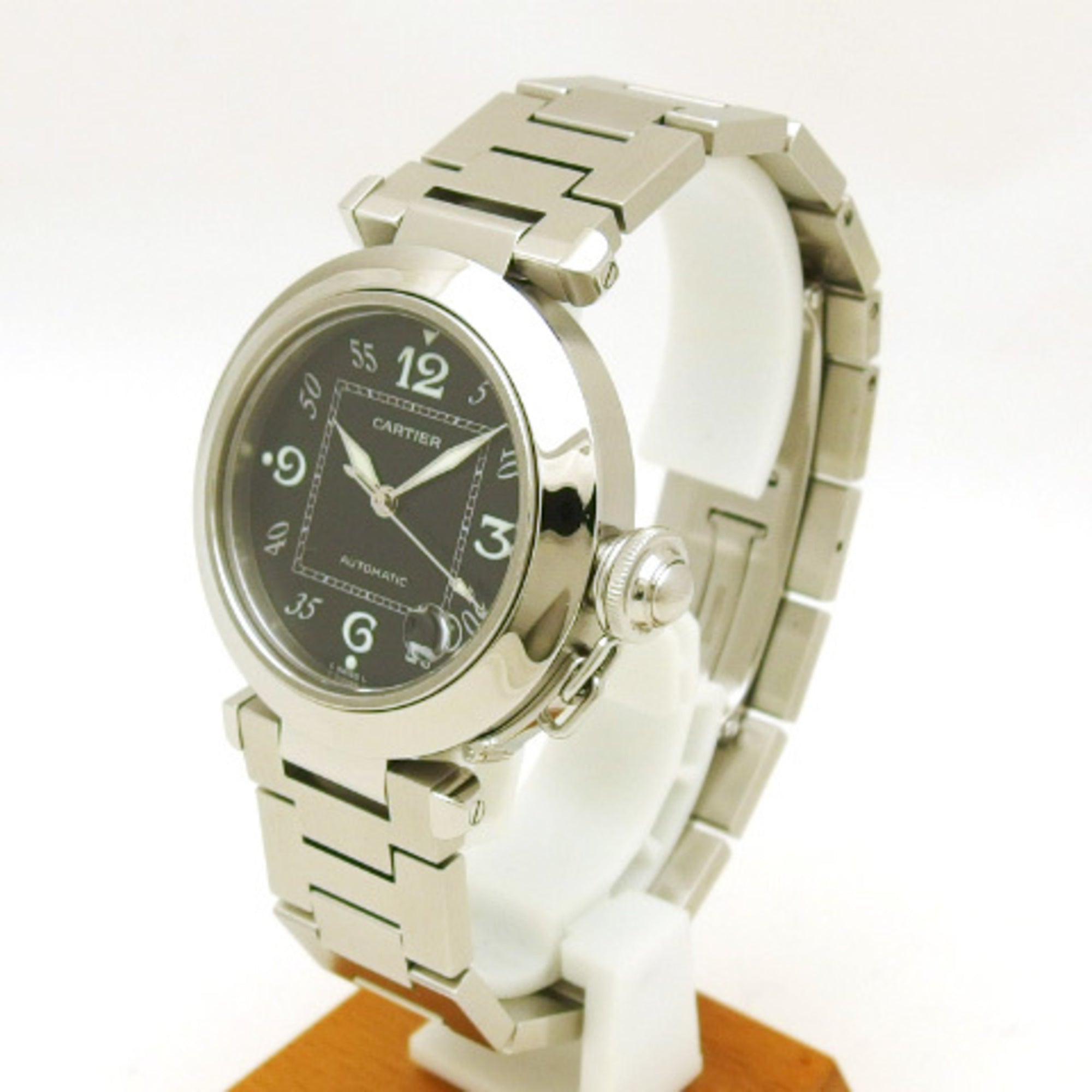 Cartier Pasha C 35 mmSchwarz Zifferblatt, Edelstahl, 20180320