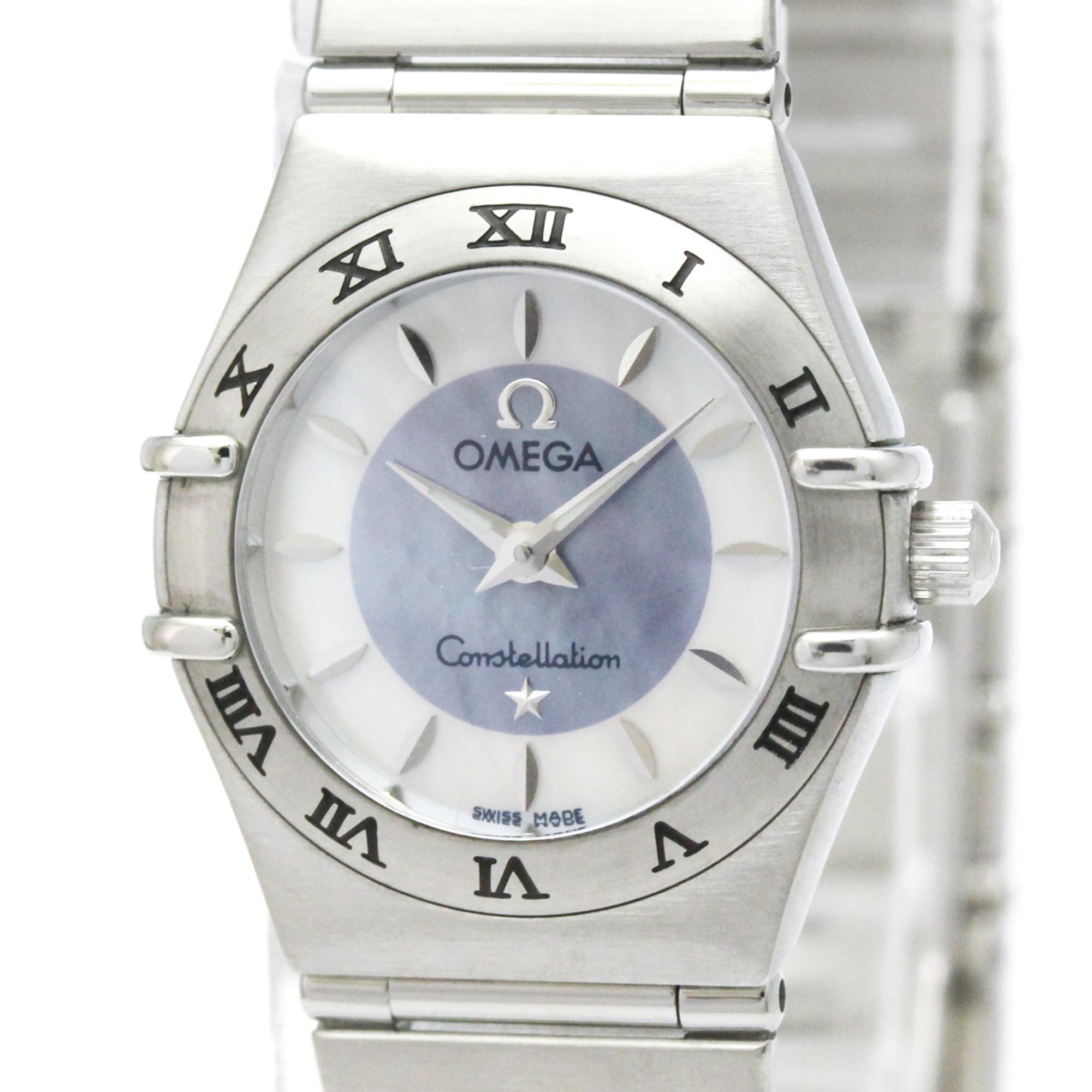 Montre Omega Constellation 1562.84, boîtier bleu, Blanc, cadran de 22 mm
