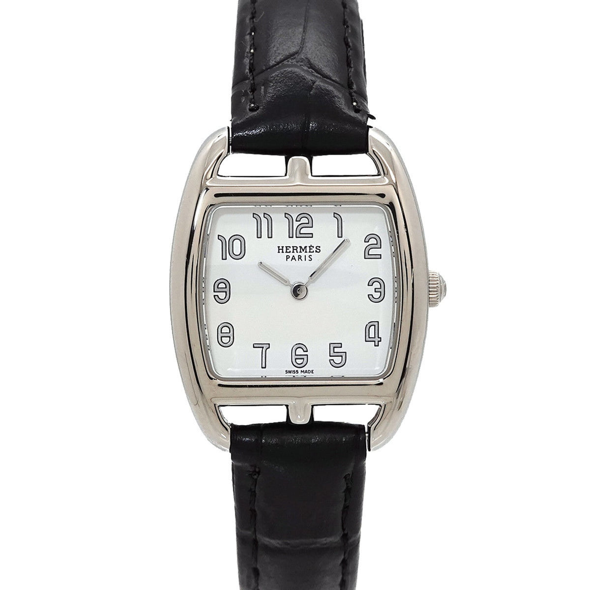 Hermes Cape Cod Tonneau CT1 210 White Dial 27mm Watch