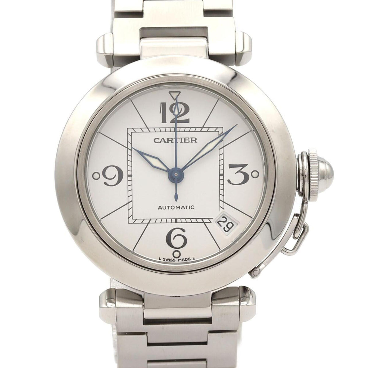 Cartier Pasha C W31074M7 White Dial 35mm Watch