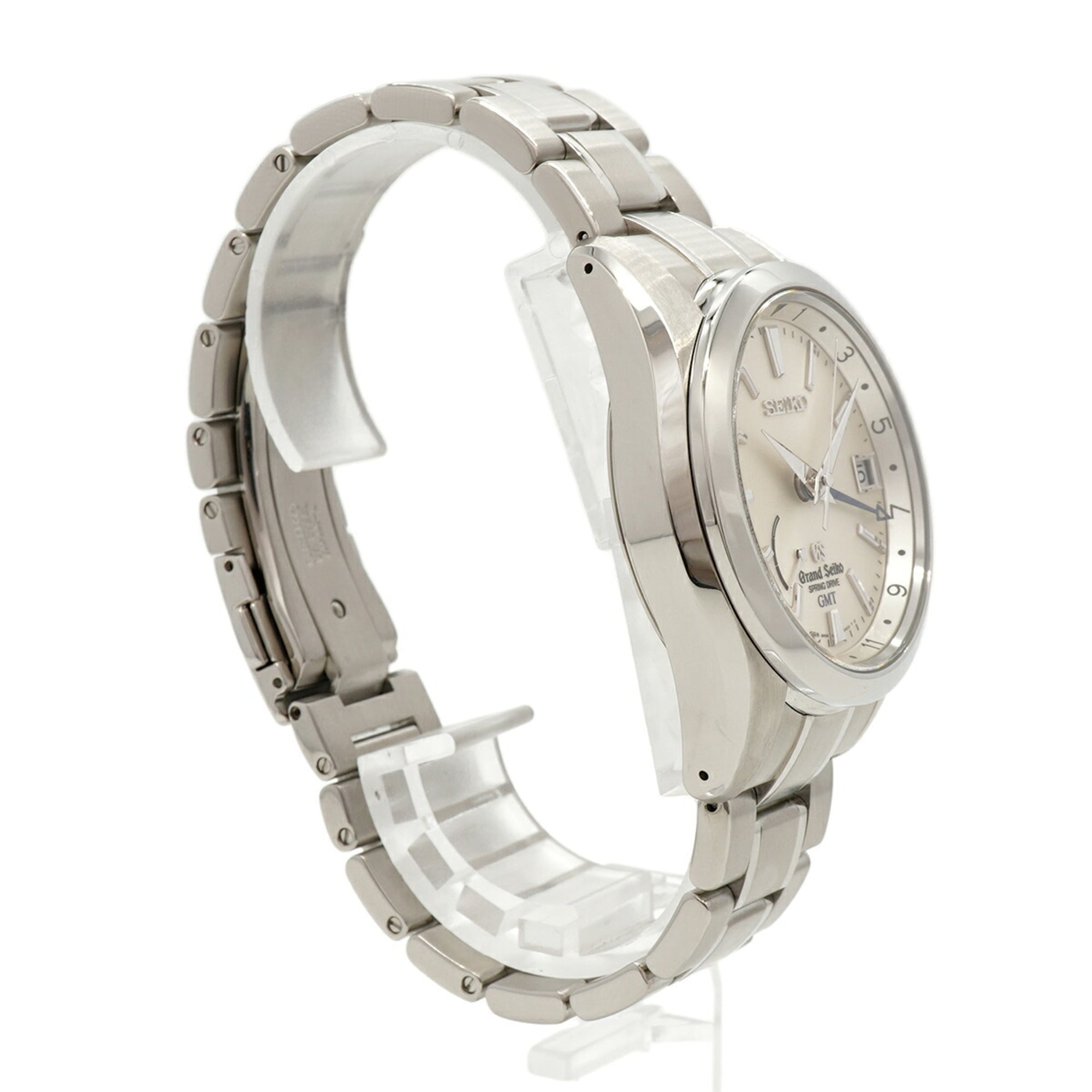 Montre Grand Seiko Grand Gmt Spring Drive SBGE005/9R66-0AC0 cadran argenté 40mm