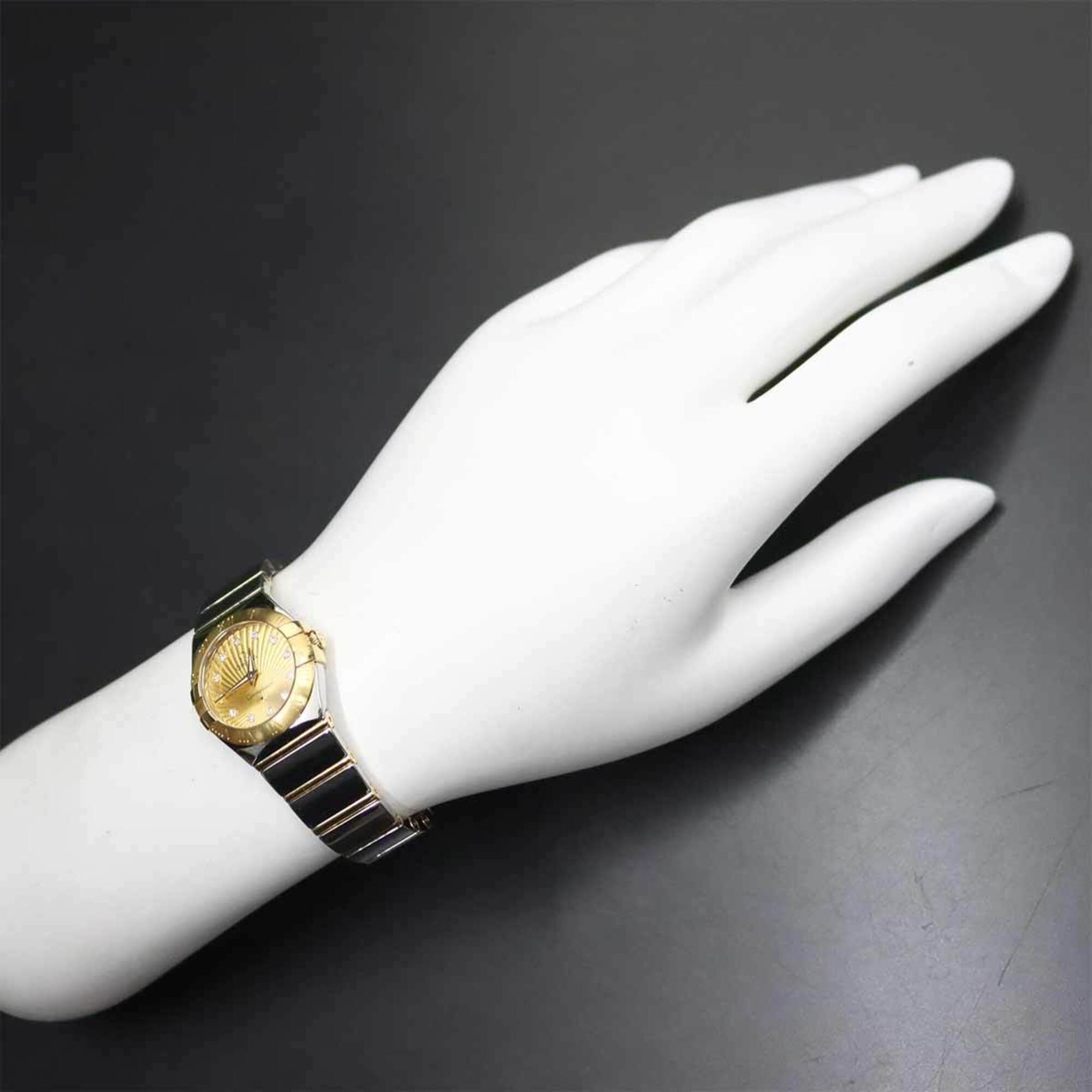 Omega Constellation, gebürstetZweifarbig 123 20 24 60 58 002Damenuhr 18 Karat GelbgoldQuarz
