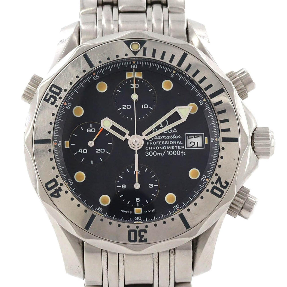 Montre Omega Seamaster Pro Chronographe 2598.8, cadran bleu, 42 mm