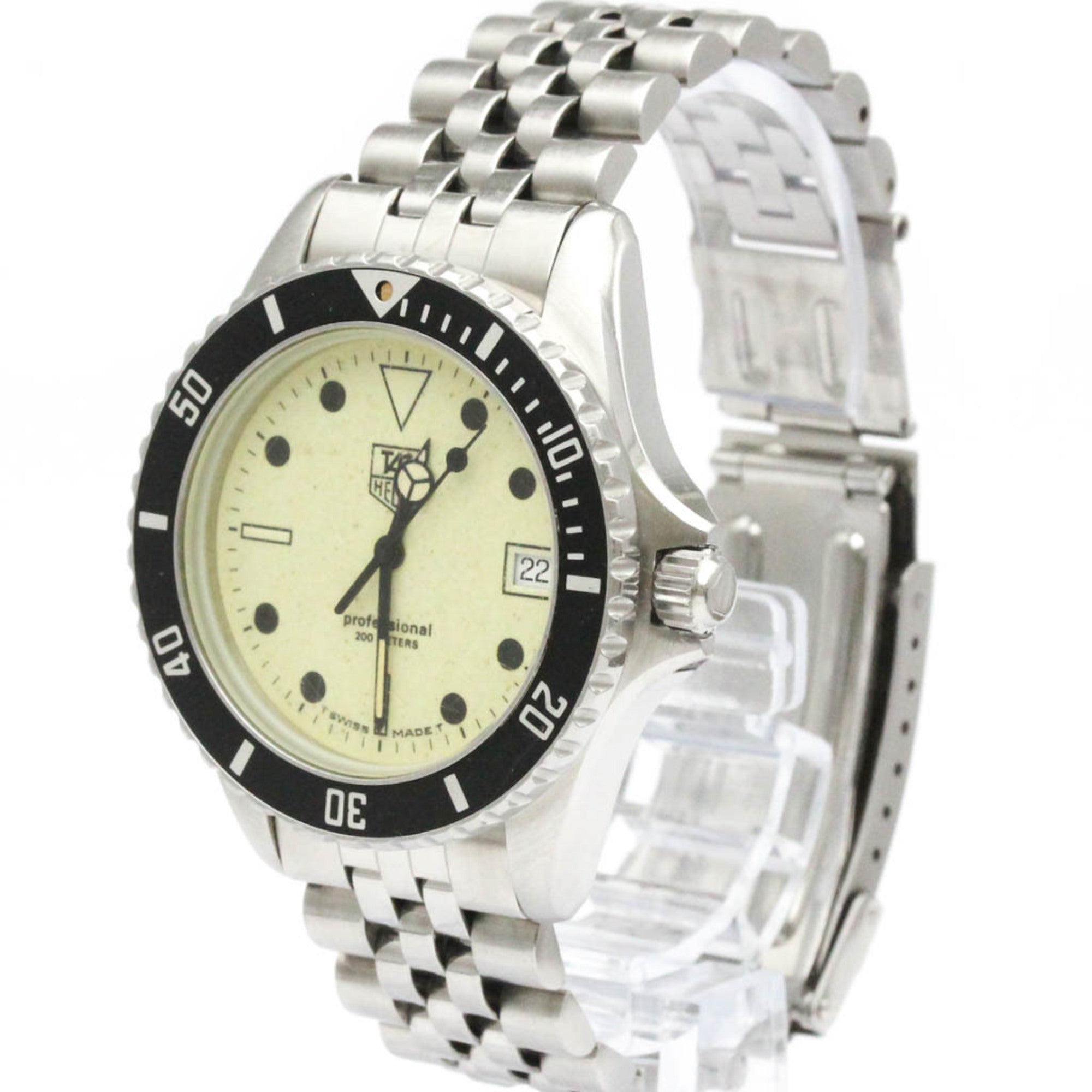 TAG HEUER Professional 1000 Steel Quartz Mens Watch 980.113 Vintage
