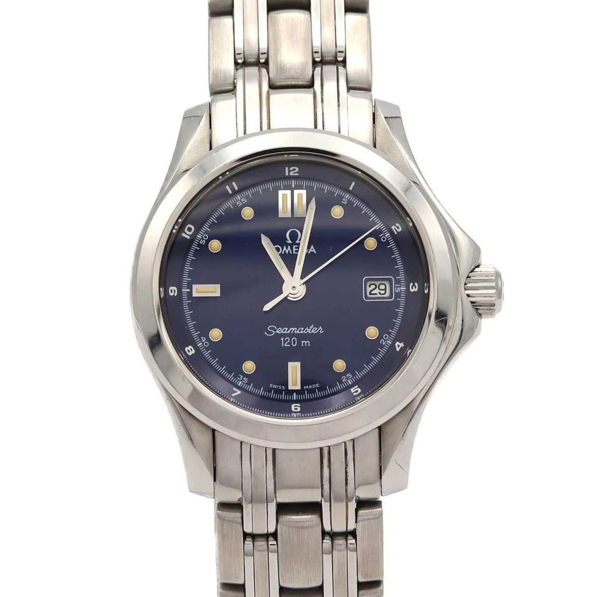 Montre Omega Seamaster 2571.8 à cadran bleu, 28 mm