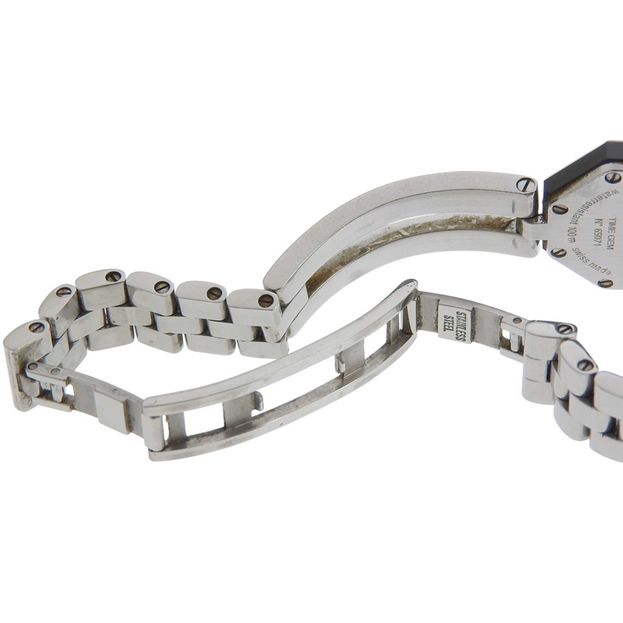 Montre pour femme Century Time Gem, 1 diamant, acier inoxydable, Quartz, analogique, cadran en nacre Blanc