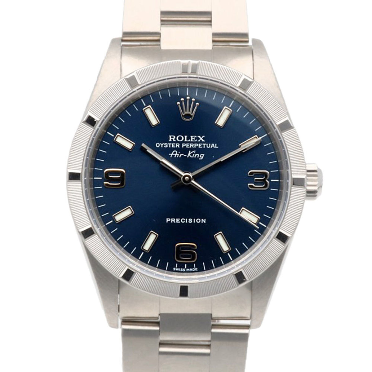 Rolex Air-King Oyster Perpetual 14010M Navy Dial 34mm Watch