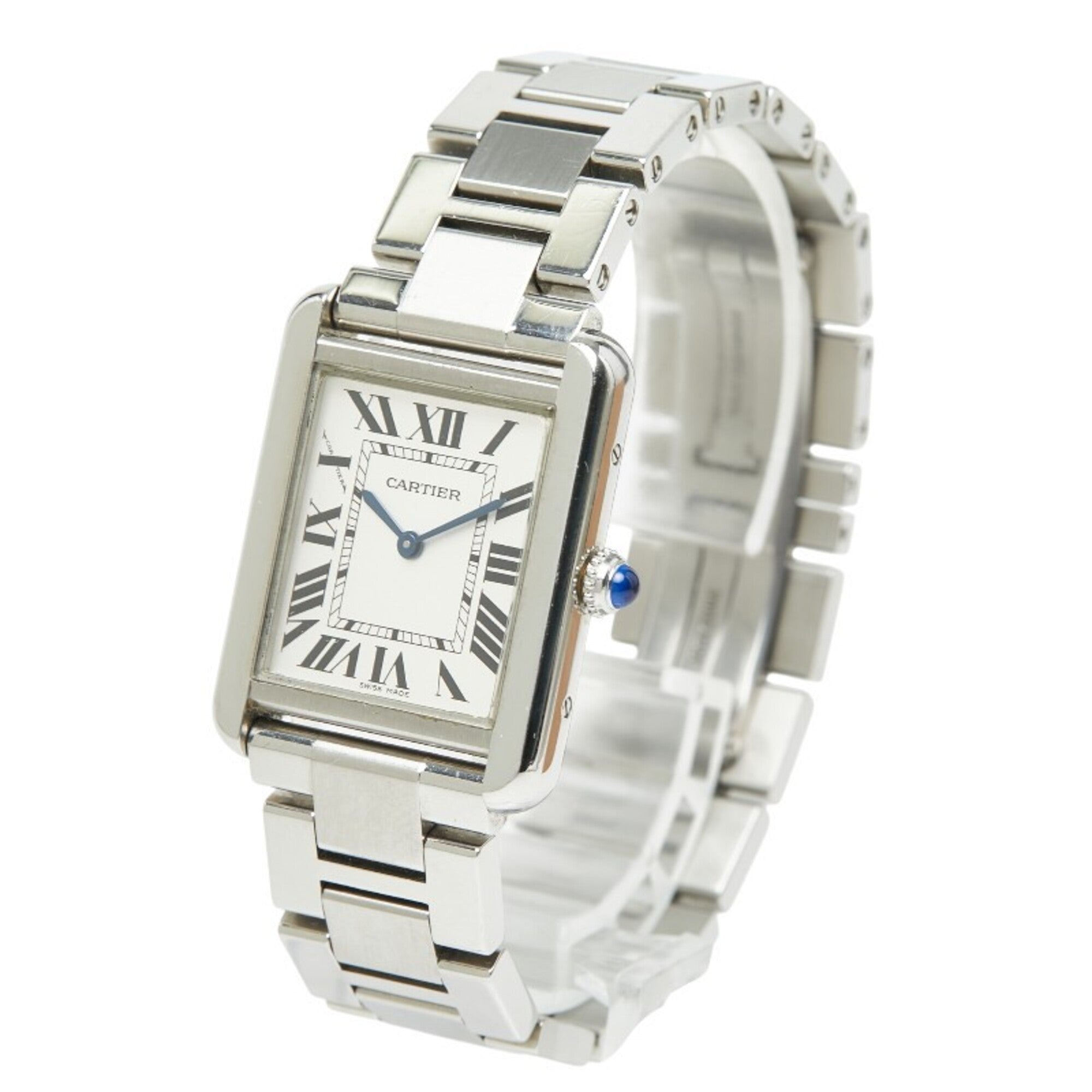 Cartier Tank Solo SM W5200013 Quartz White Dial Stainless Steel Women's Watch CARTIER