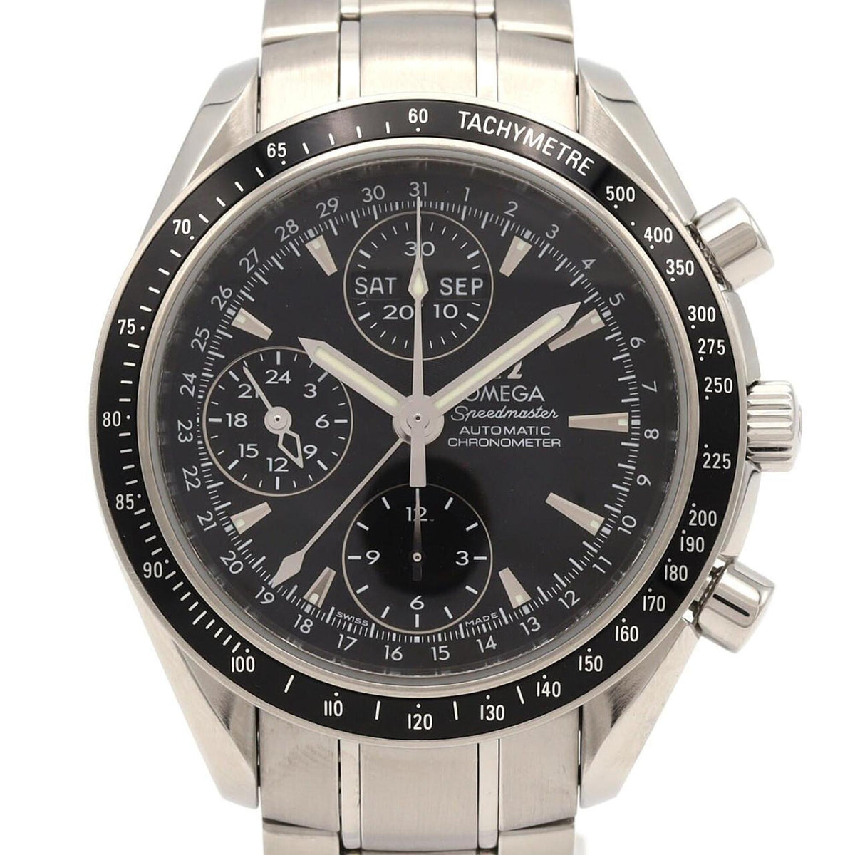 Omega Speedmaster Day-Date 3220.5 Schwarz Zifferblatt 40mm Uhr