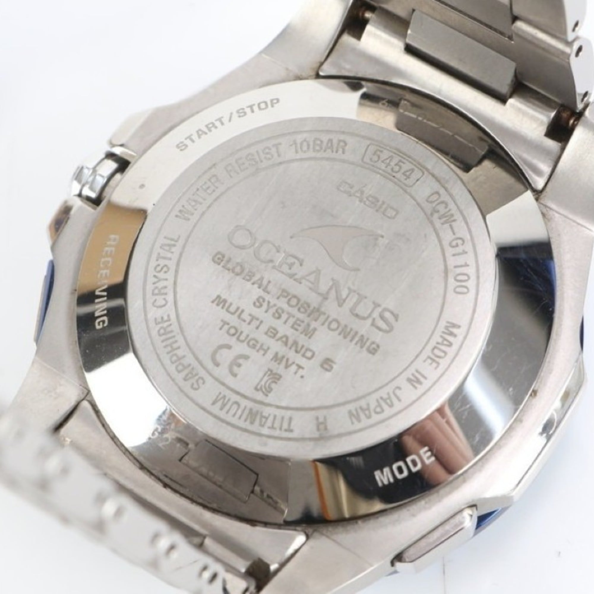 CASIO Oceanus OCWG1100TG-1AJF analoog herenhorloge (zwart, blauw, zilver, titanium)