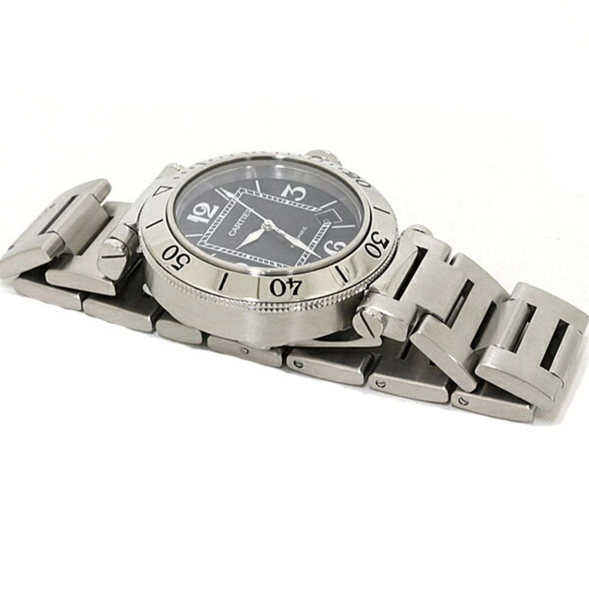 Cartier Pasha Seatimer W31077M7 Black Dial 40mm Watch