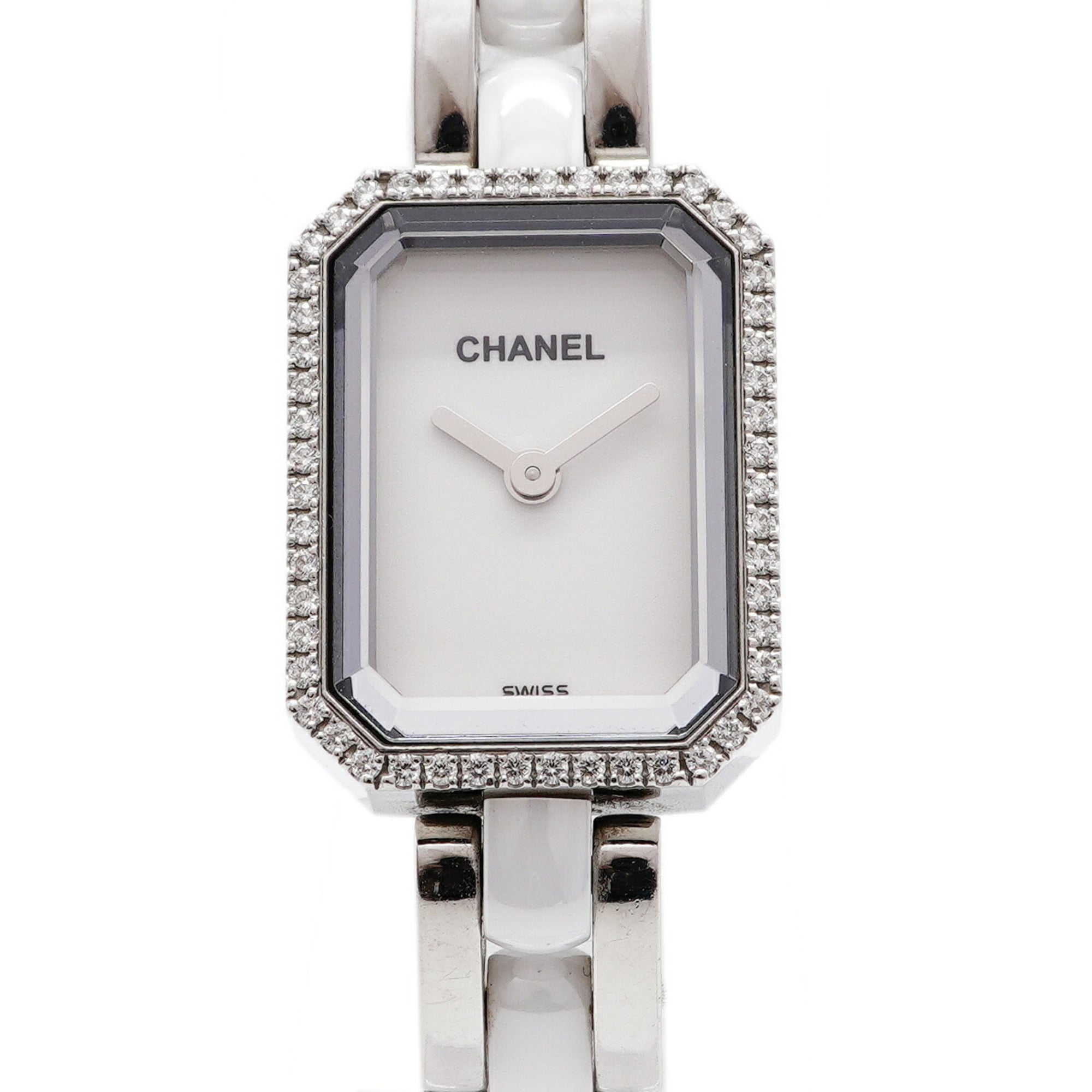Montre Chanel Première Ceramic Diamond H2132 Blanc avec cadran de 15 mm