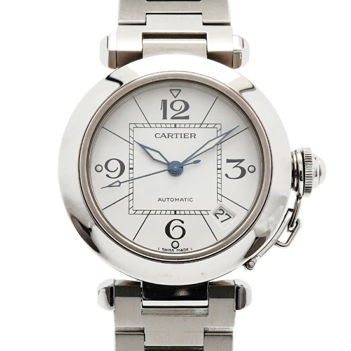 Cartier Pasha C W31074M7 Silber Zifferblatt 35 mm Uhr