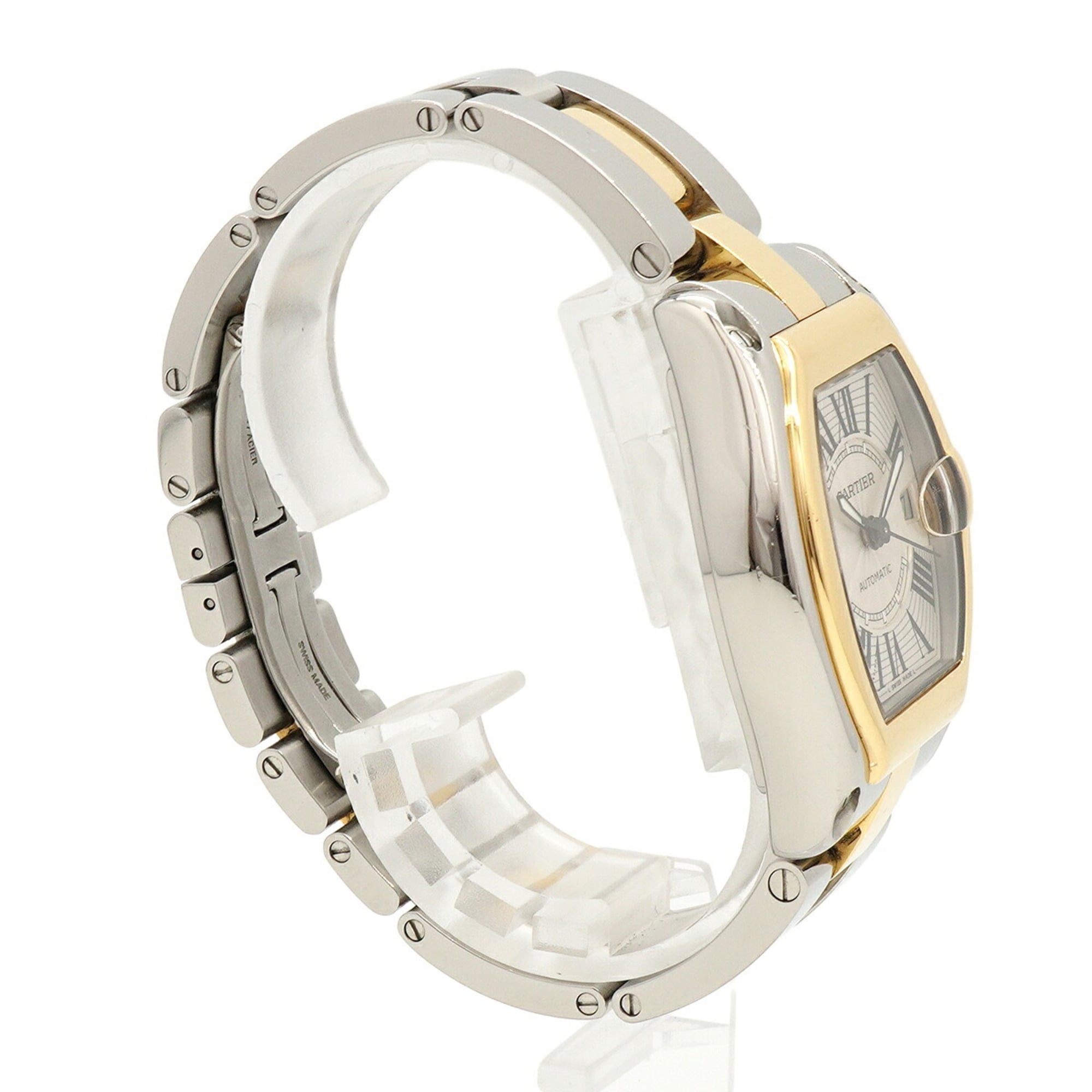 Cartier Roadster LM W62031Y4 Silver Dial 37mm Watch