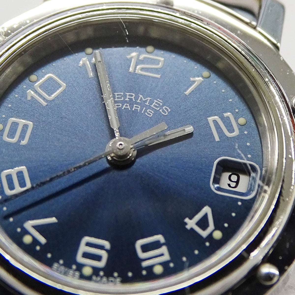 Hermes Clipper CL4.210 horloge met blauwe wijzerplaat, 24 mm