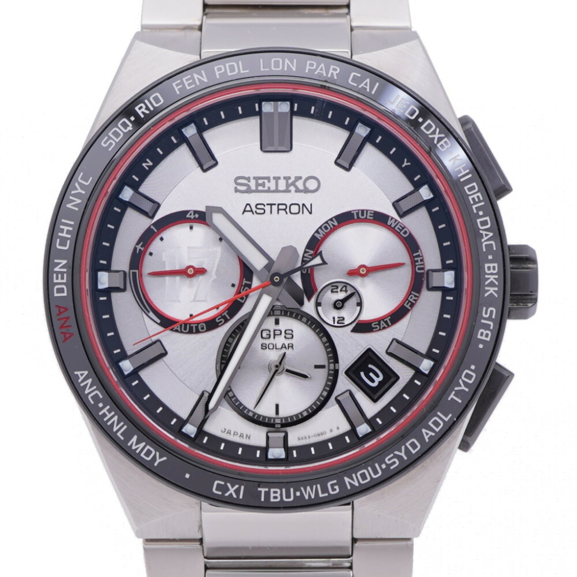 Seiko Astron Shohei Otani model solar radio watch SBXC125 / 5X53-0BX0 wristwatch titanium/ceramic silver 1528SEIKO men's
