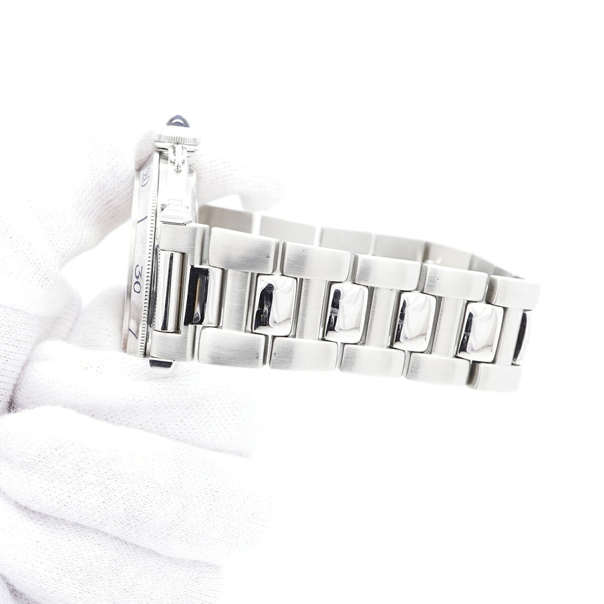 Cartier Pasha Date W31031H3 Silver Dial 38mm Watch