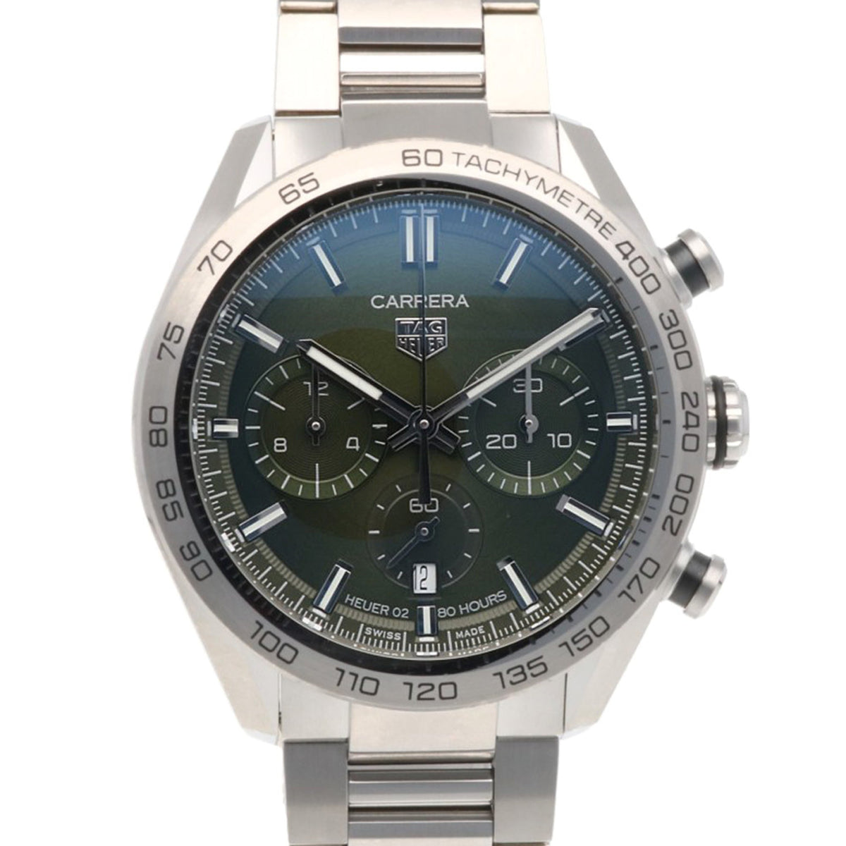 TAG Heuer Carrera Calibre 02 CBN2A10 Grün Zifferblatt 44 mm Uhr