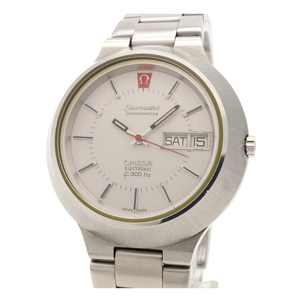 Omega Seamaster Electronic Day-Date ST398.0811 Silver Dial 41mm Watch