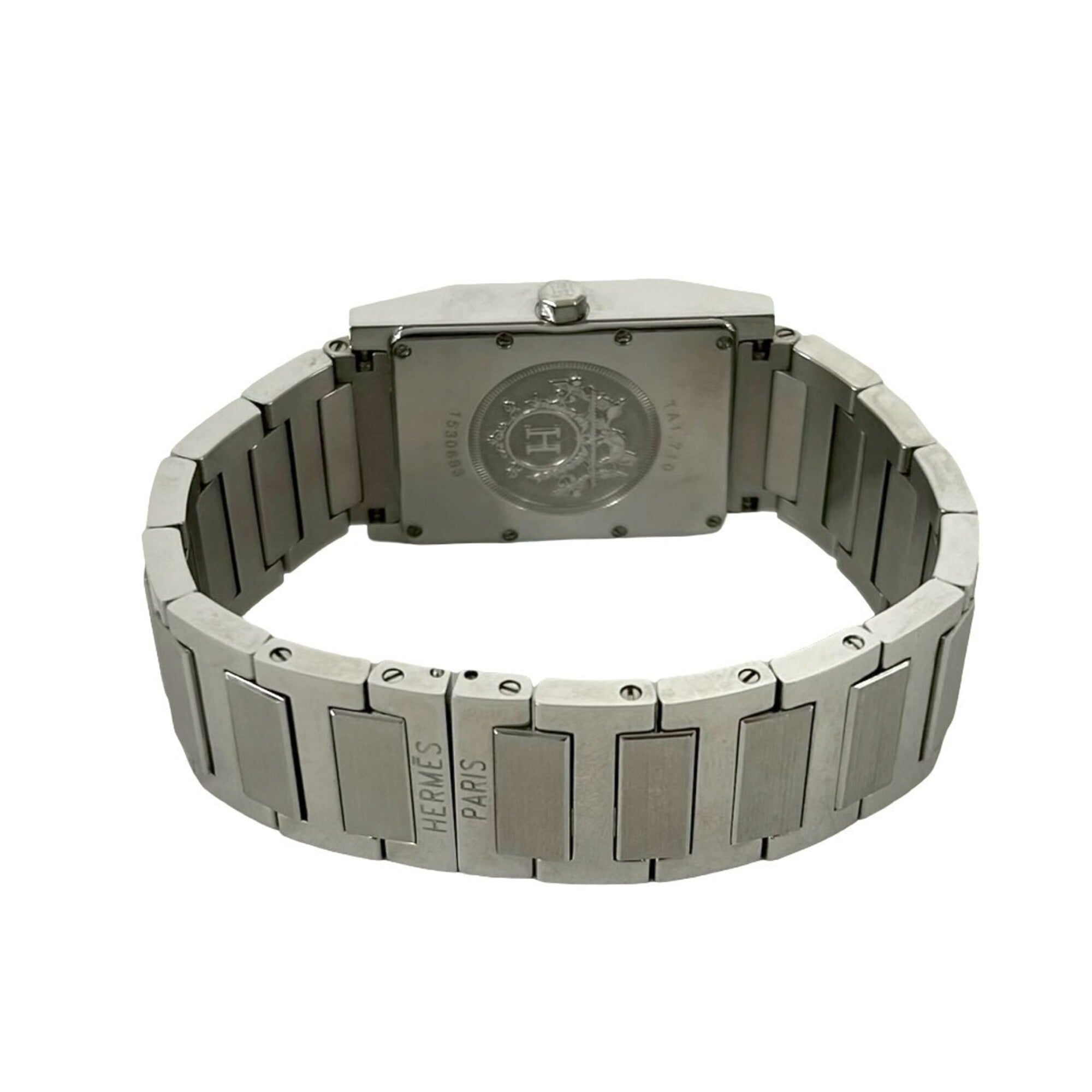 HERMES Tandem Stainless Steel Quartz Wrist Silver 40187