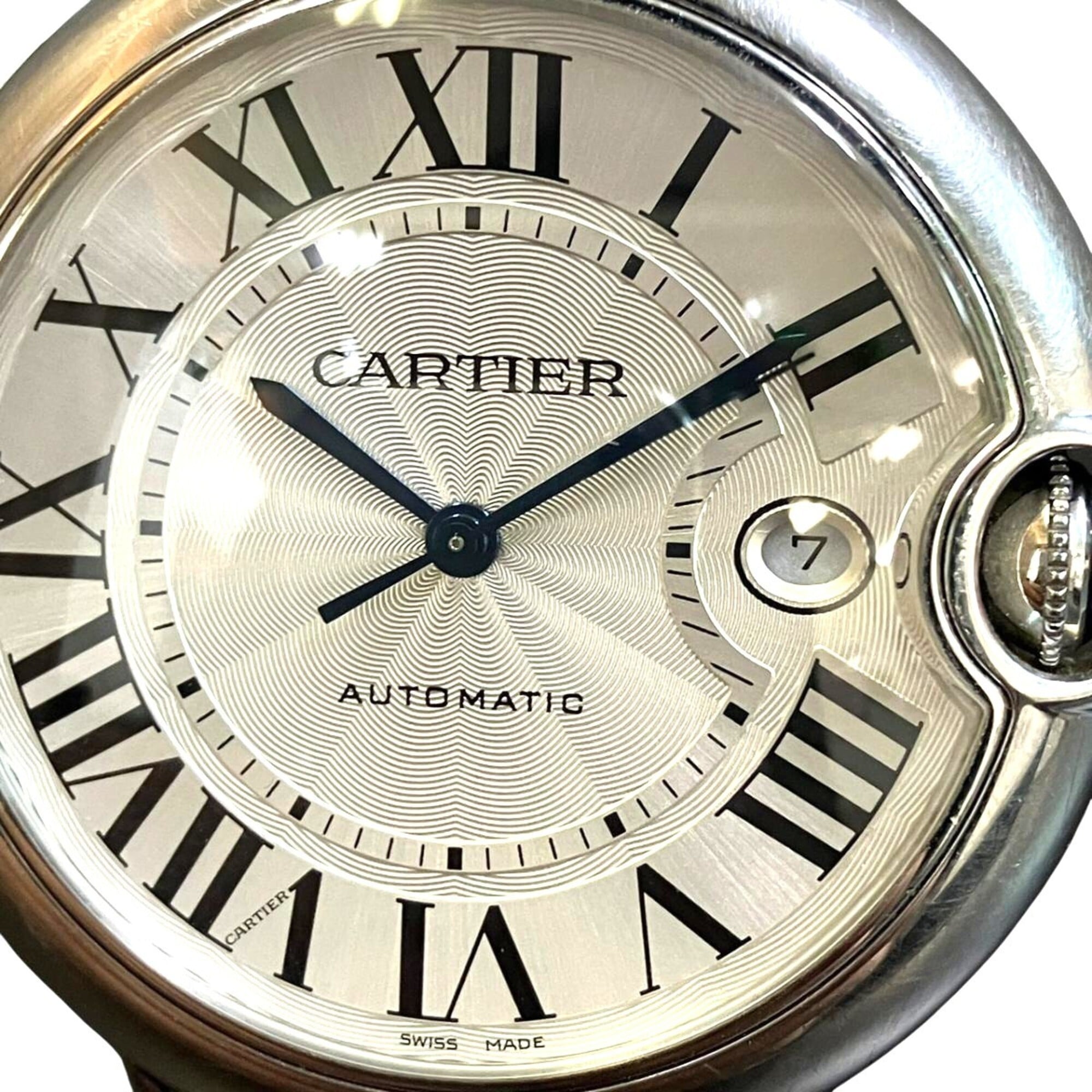 Cartier Ballon Bleu de wristwatch, total weight 145.8g, stainless steel, automatic movement, silver dial, WSBB0049