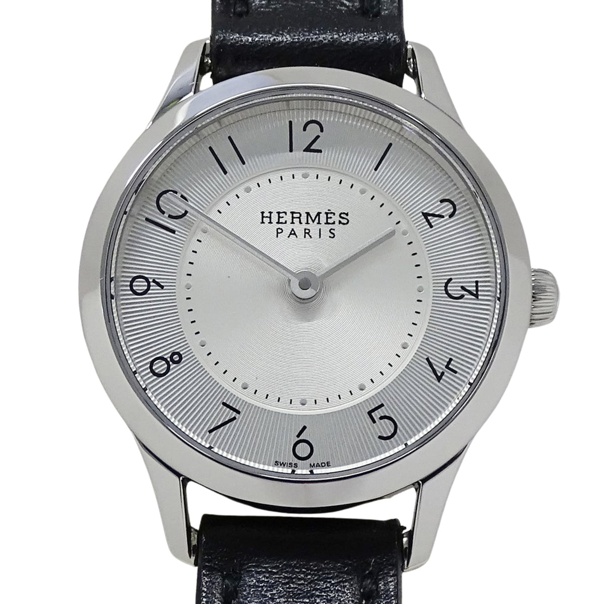 Hermes Slim d'Hermès CA2.110 horloge met zilveren wijzerplaat, 25 mm