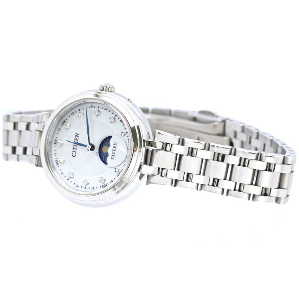 Citizen Exceed Diamond EE1020-77D H296-0064W01 Weiß Gehäuse Zifferblatt 28 mm Uhr