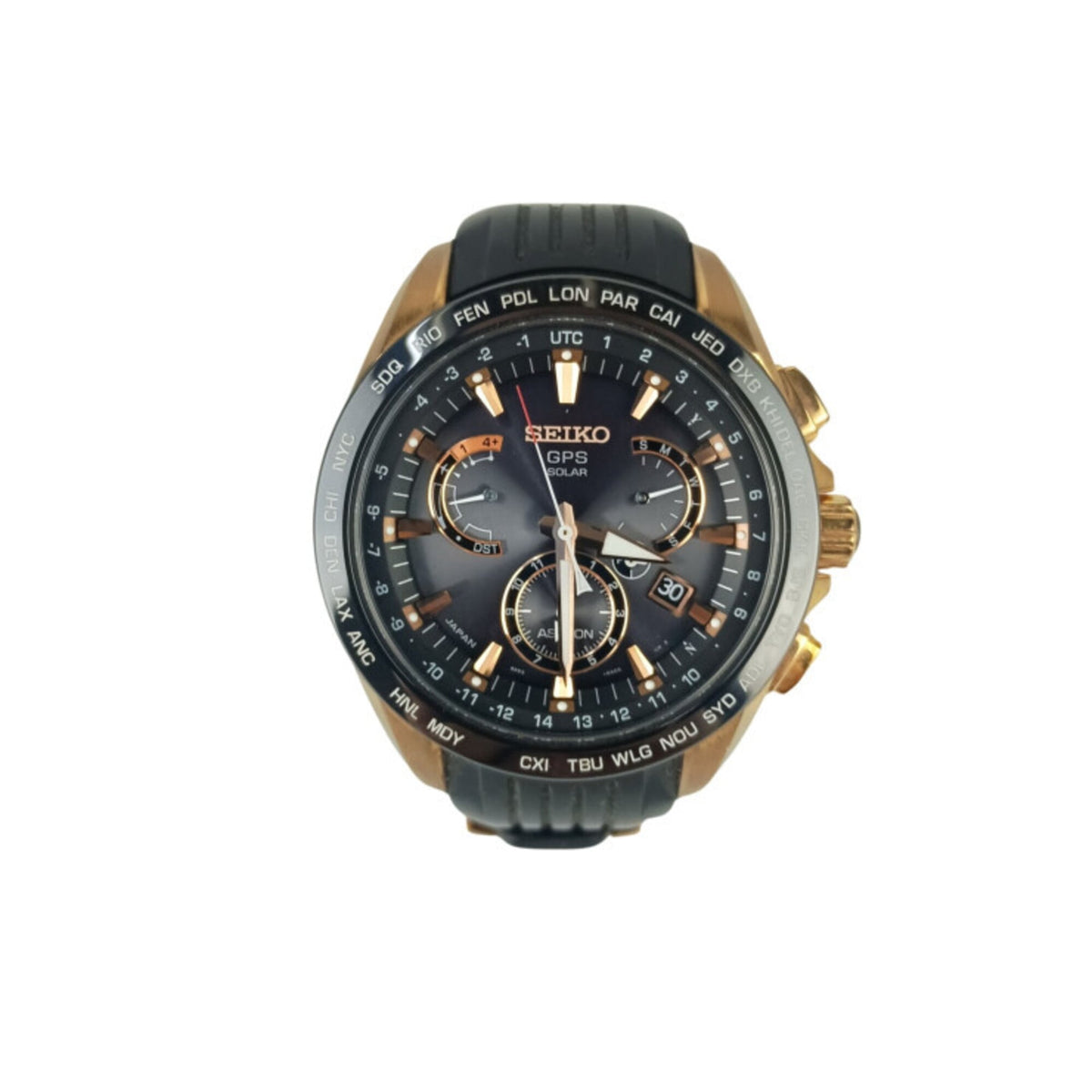 Seiko Astron GPS 8X-Serie Dual Time 8X53-0AC0 8X53-0AC0 SBXB055 Schwarz Zifferblatt 45 mm Uhr