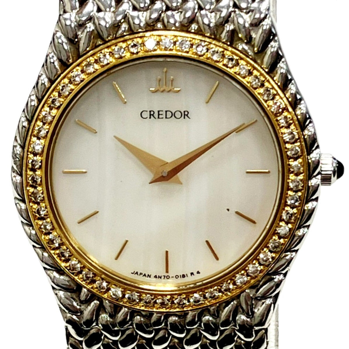 Seiko Credor 4N70-0170 Weiß Zifferblatt 32 mm Uhr
