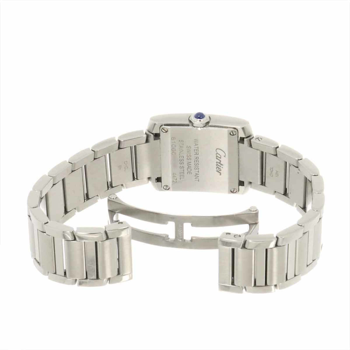 Cartier Tank Française SM WSTA0065 Horloge met zilveren wijzerplaat, 21 mm