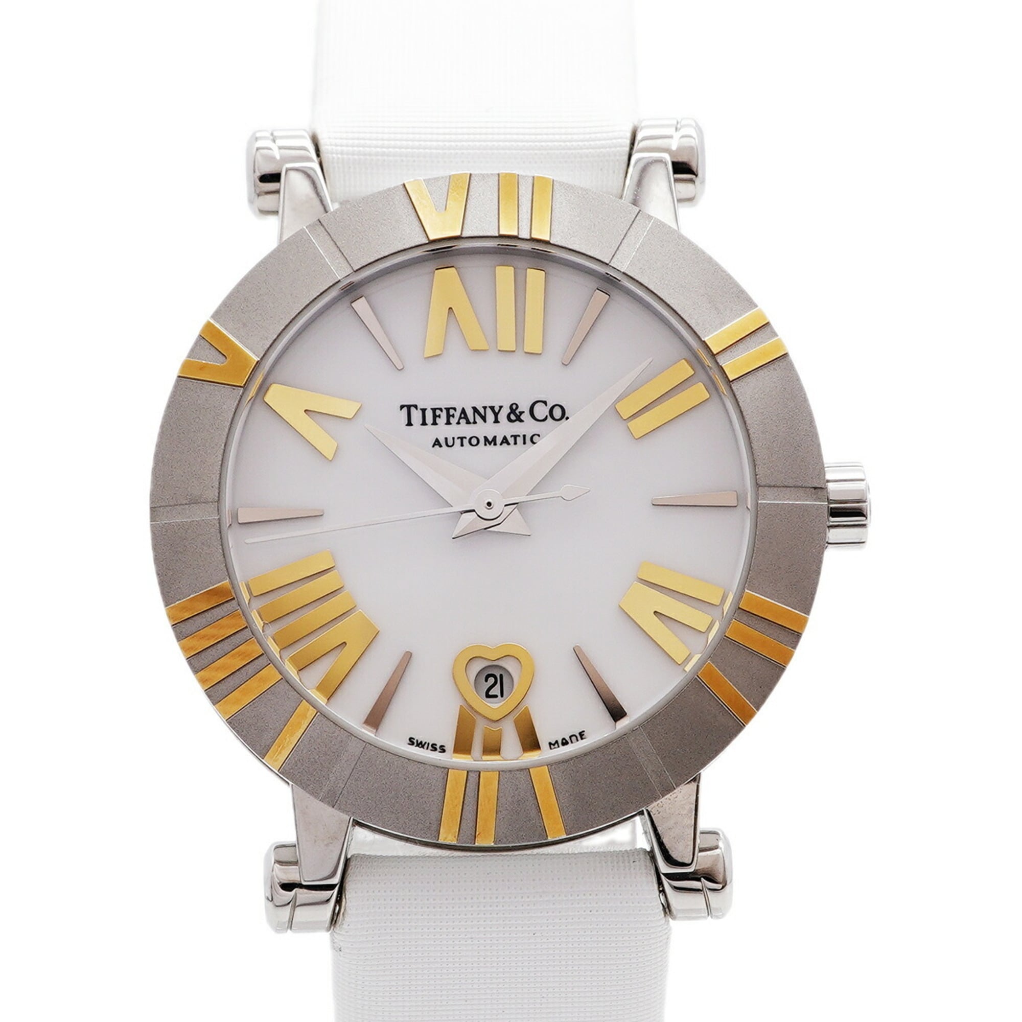 Montre Tiffany & Co. Atlas Z1300.68.16A20A41A Blanc, cadran de 30 mm