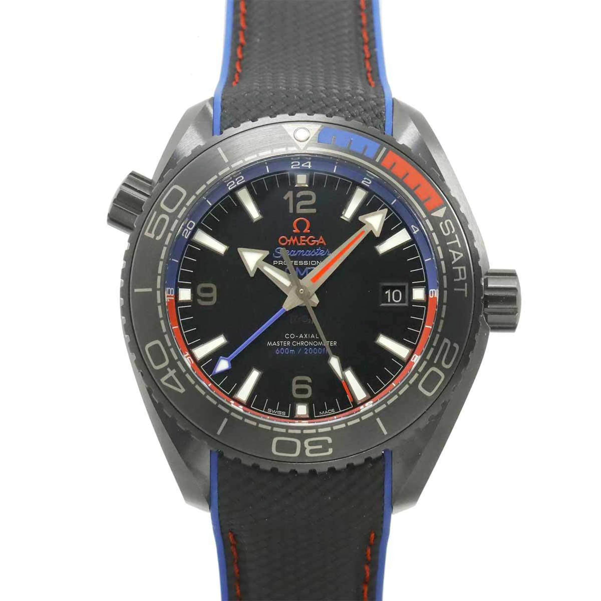 Omega Seamaster Planet Ocean 600M Co-Axial GMT Deep Black 215 92 46 22 01 004 Black Dial 46mm Watch