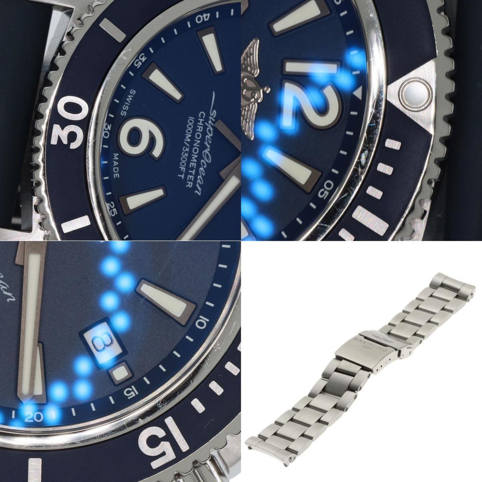 Breitling A17367 Superocean 44 horloge, roestvrij staal en rubber, herenmodel