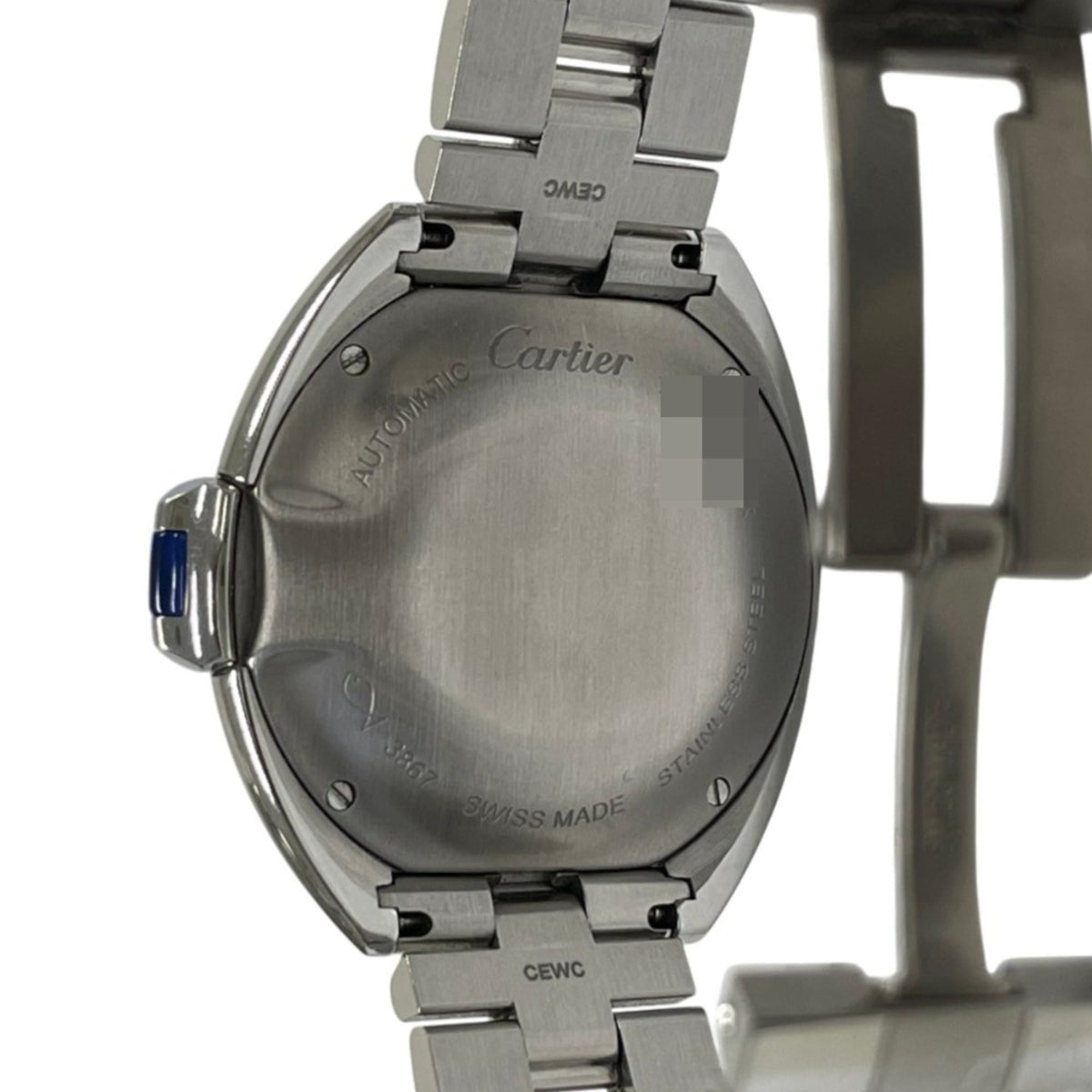 Cartier Clé de WSCL0005 horloge met zilveren wijzerplaat, 30 mm