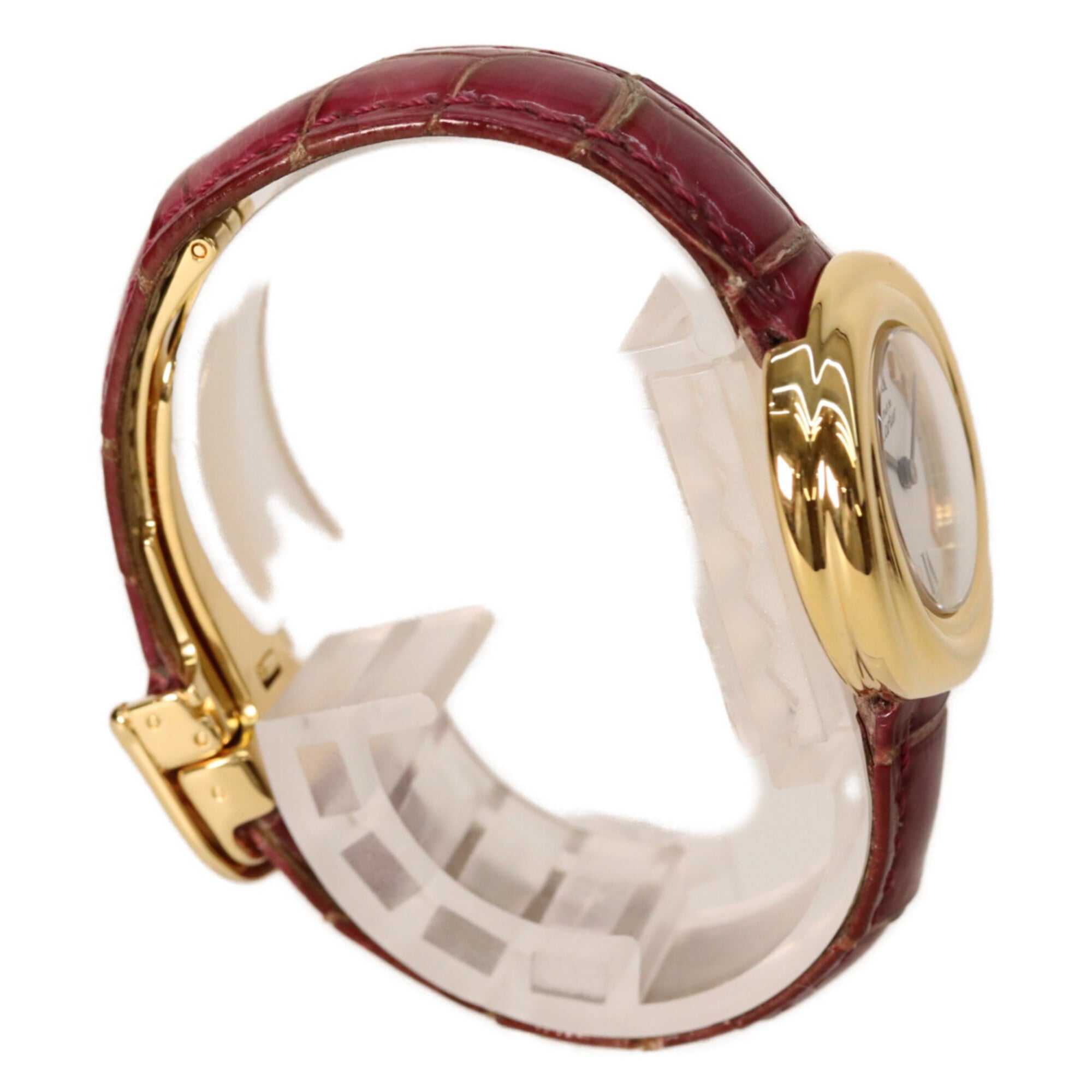 Cartier 925 W1010644 Must Trinity Vermeil SM kwartshorloge voor dames, goudkleurig met witte wijzerplaat