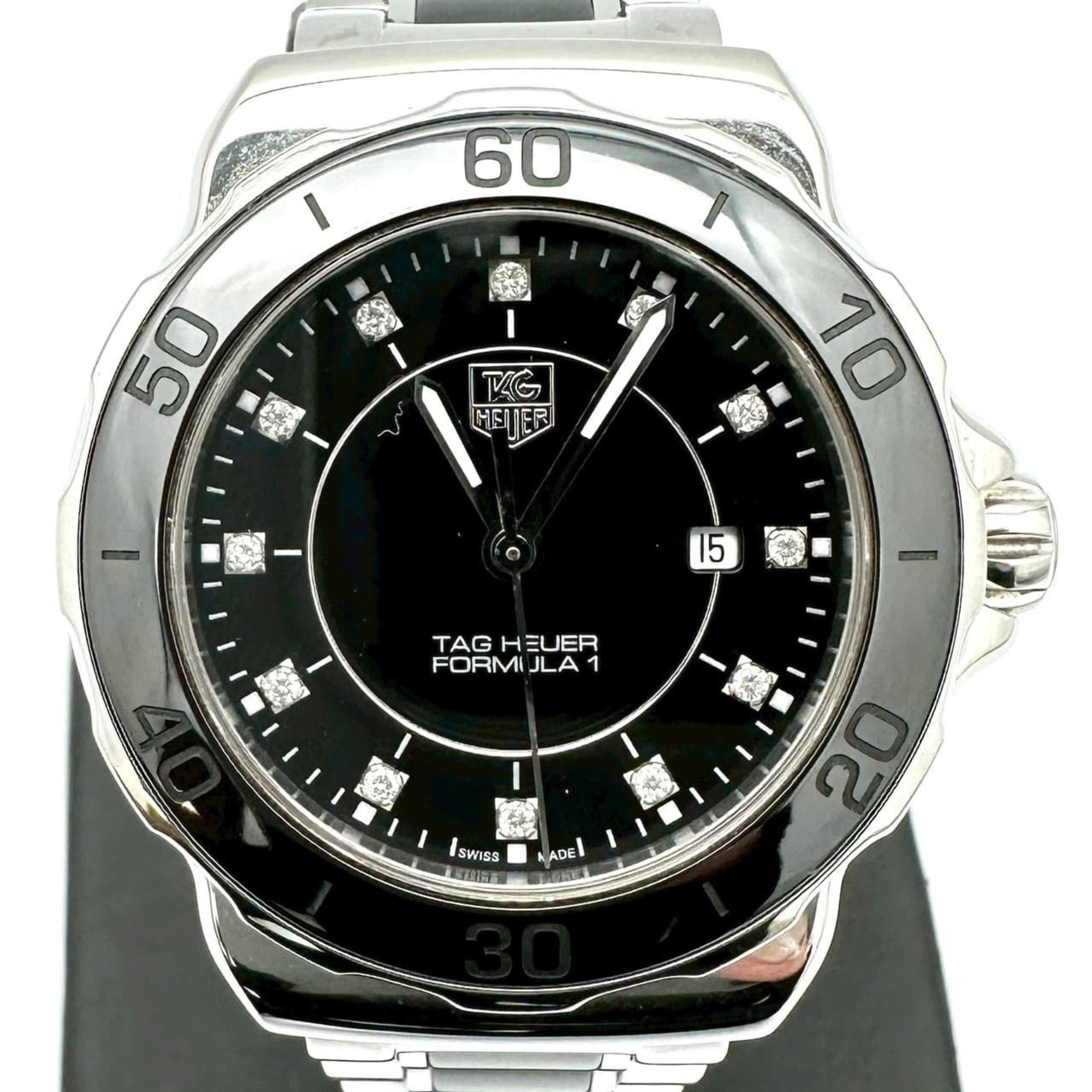 TAG HEUER Formula 1 Diamond Watch WAH1314.BA0867 Quartz Stainless Steel Black Dial Women's
