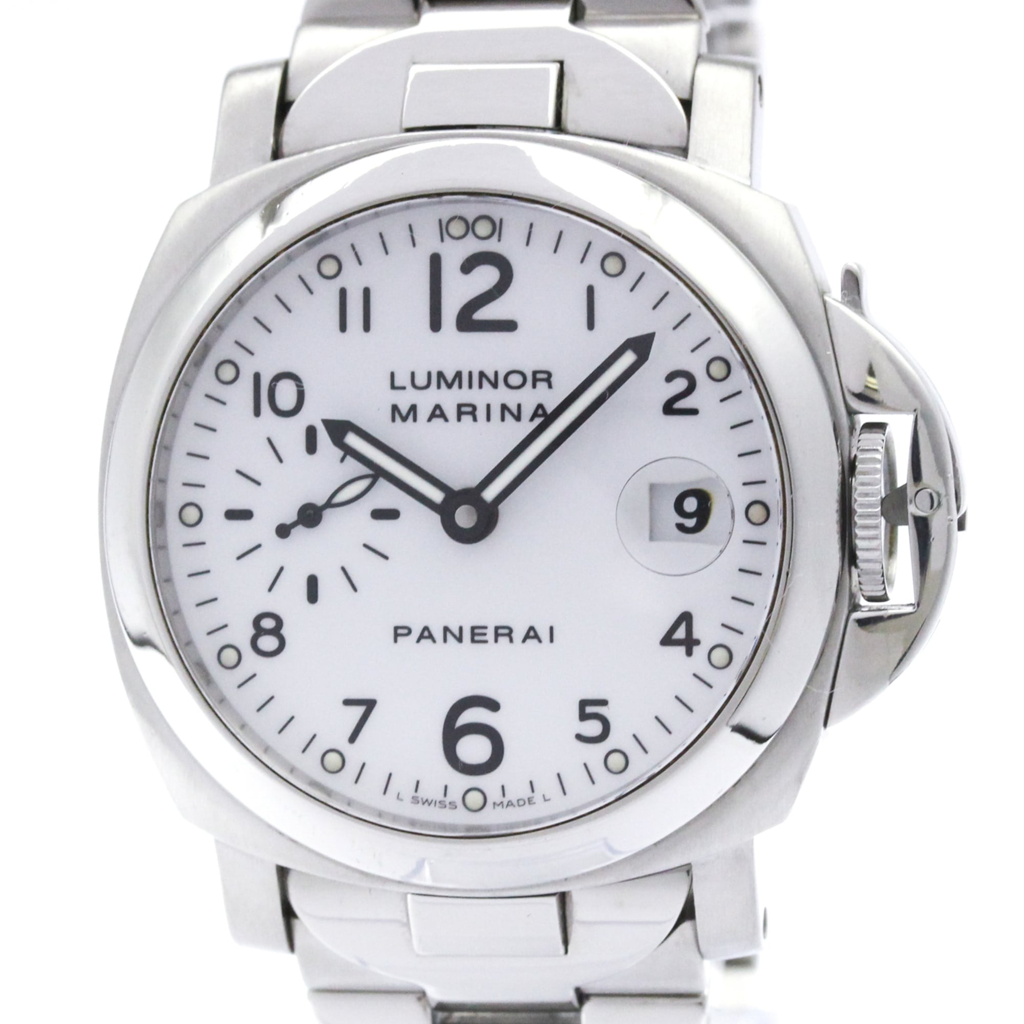 PANERAI Luminor Marina Steel Automatic Mens Watch PAM00051 Polished