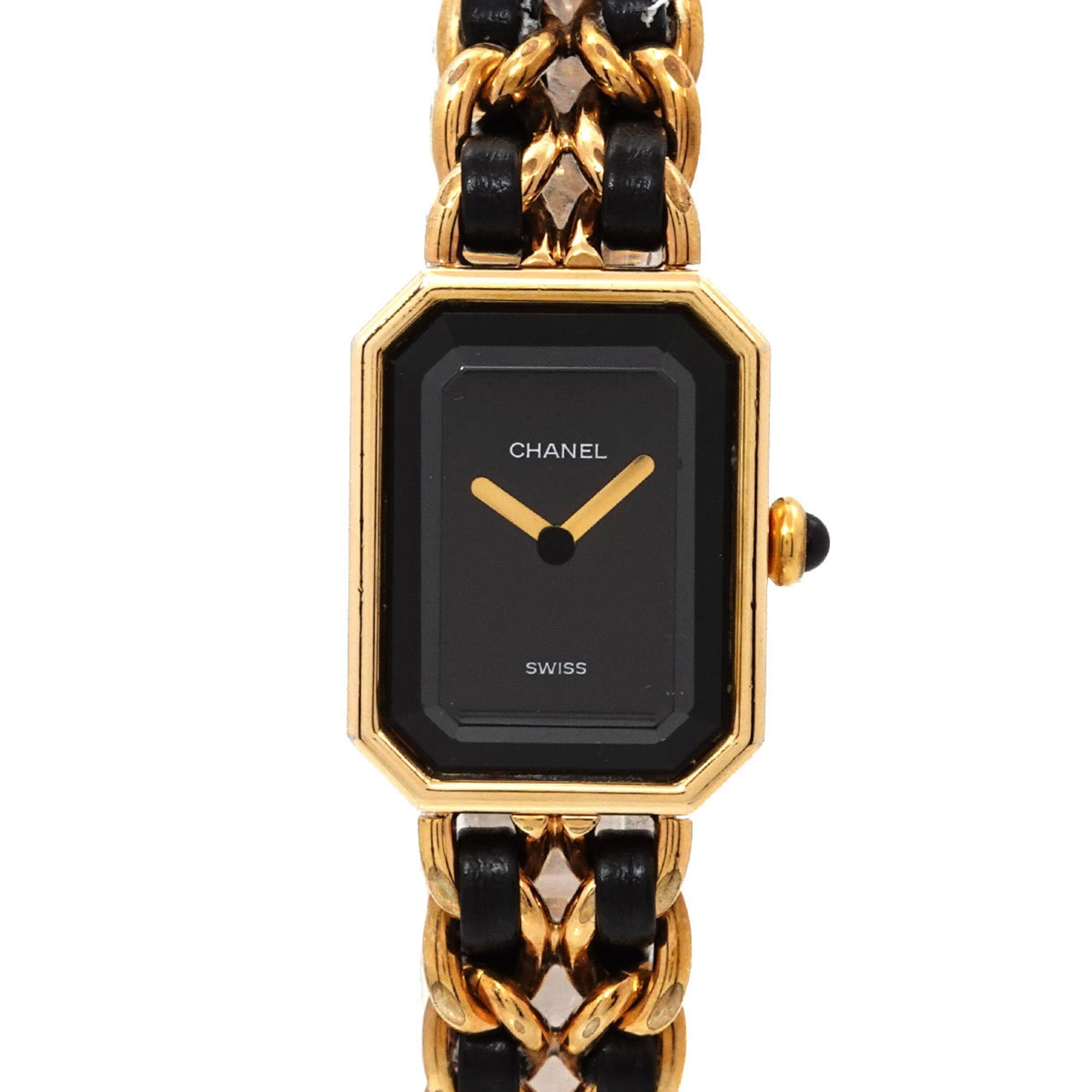 Chanel Premiere XL size H0001 Women's Watch Black Gold Quartz