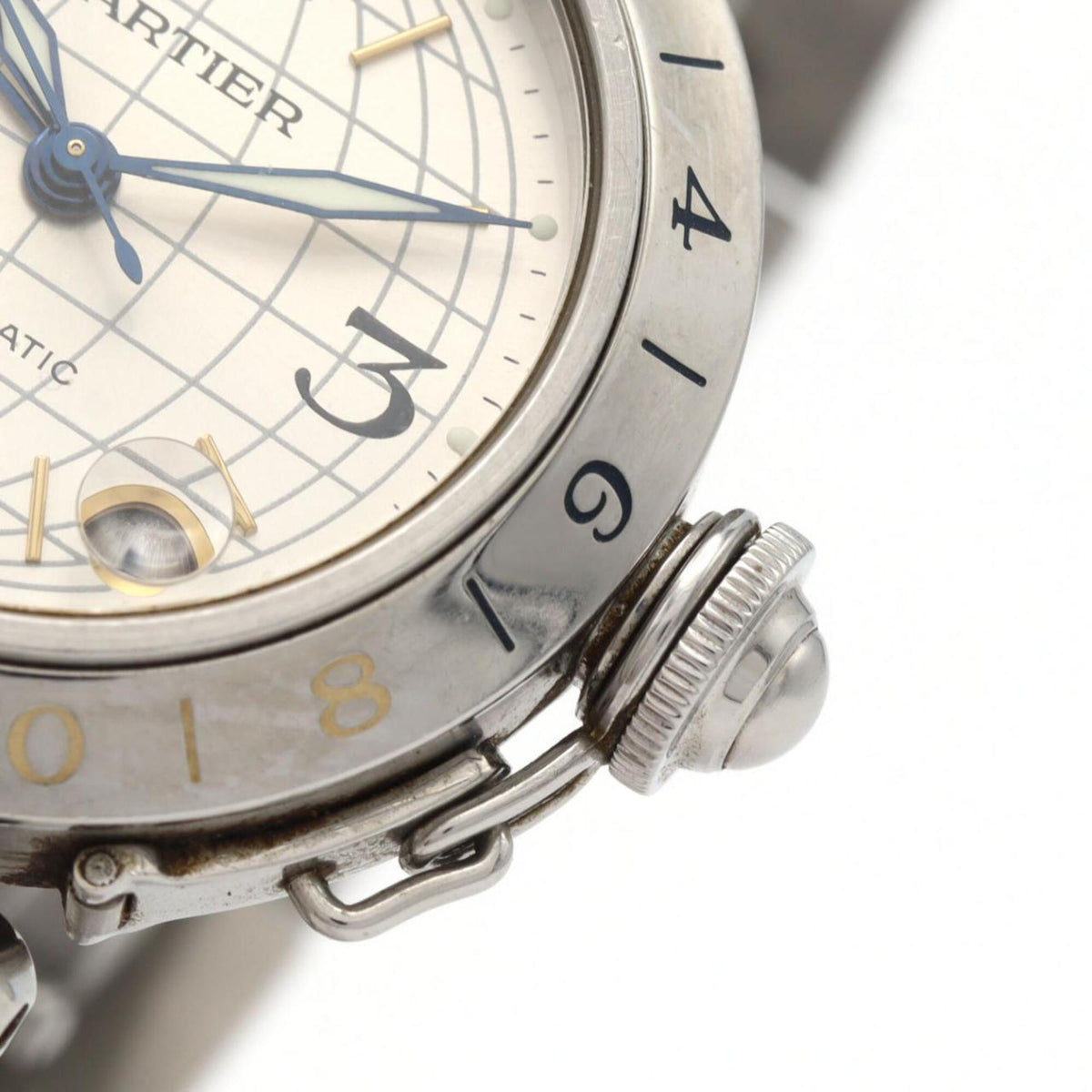 Cartier Pasha C GMT W31029M7 Silber Zifferblatt 35 mm Uhr