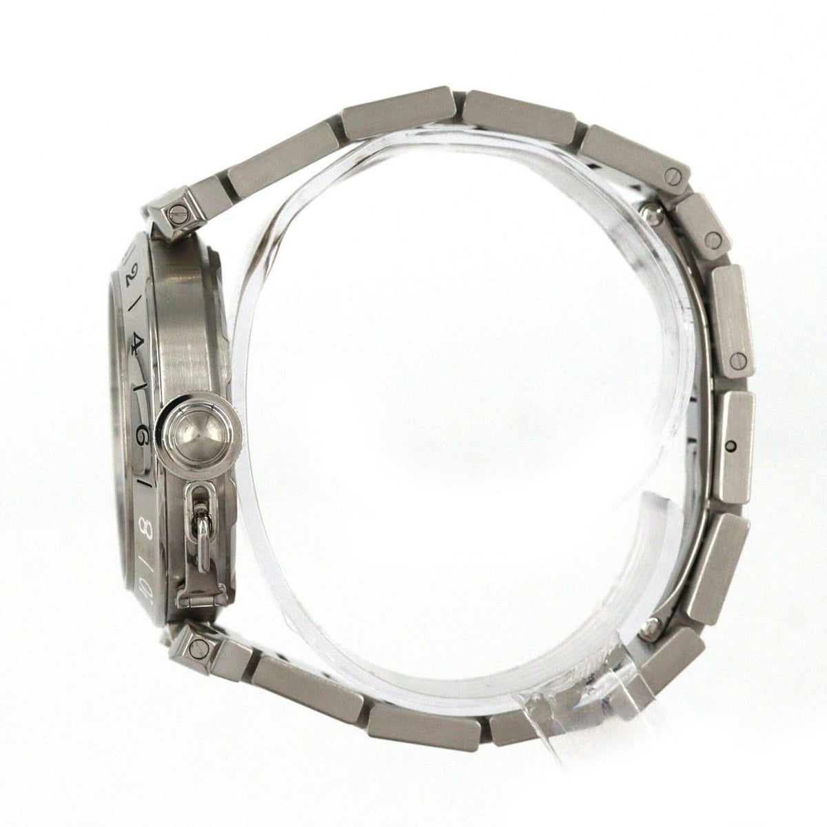 Cartier Pasha C GMT W31078M7 Silver Dial 35mm Watch