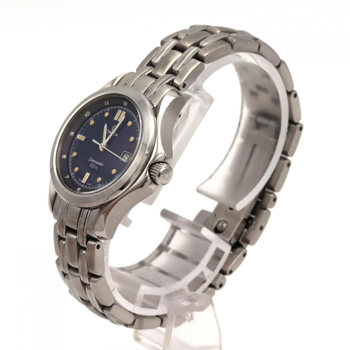 Montre Omega Seamaster 2571.8 à cadran bleu, 28 mm