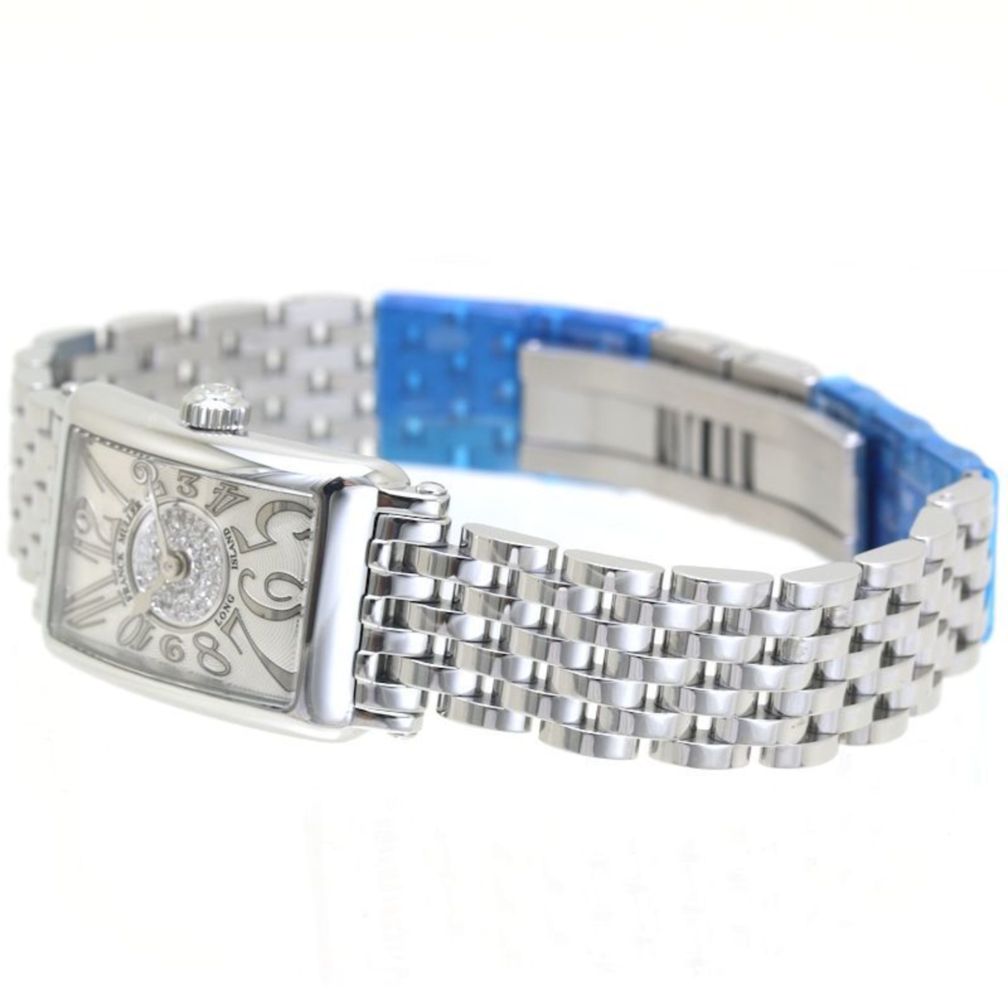 FRANCK MULLER Long Island Petite Pastille 802QZRELCD1P Dameshorloge van roestvrij staal met diamanten 39899