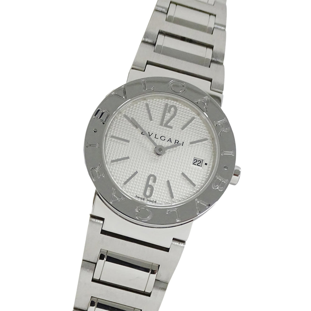 Bvlgari Bulgari BVLGARI BB26SS horloge met witte wijzerplaat, 26 mm