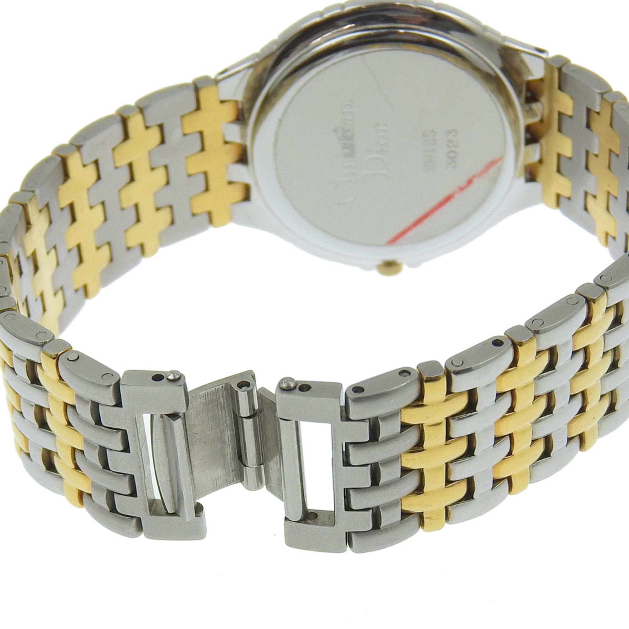 Christian Dior combinatiehorloge 3023, roestvrij staal x verguld, quartz, analoog display, witte wijzerplaat, voor jongens
