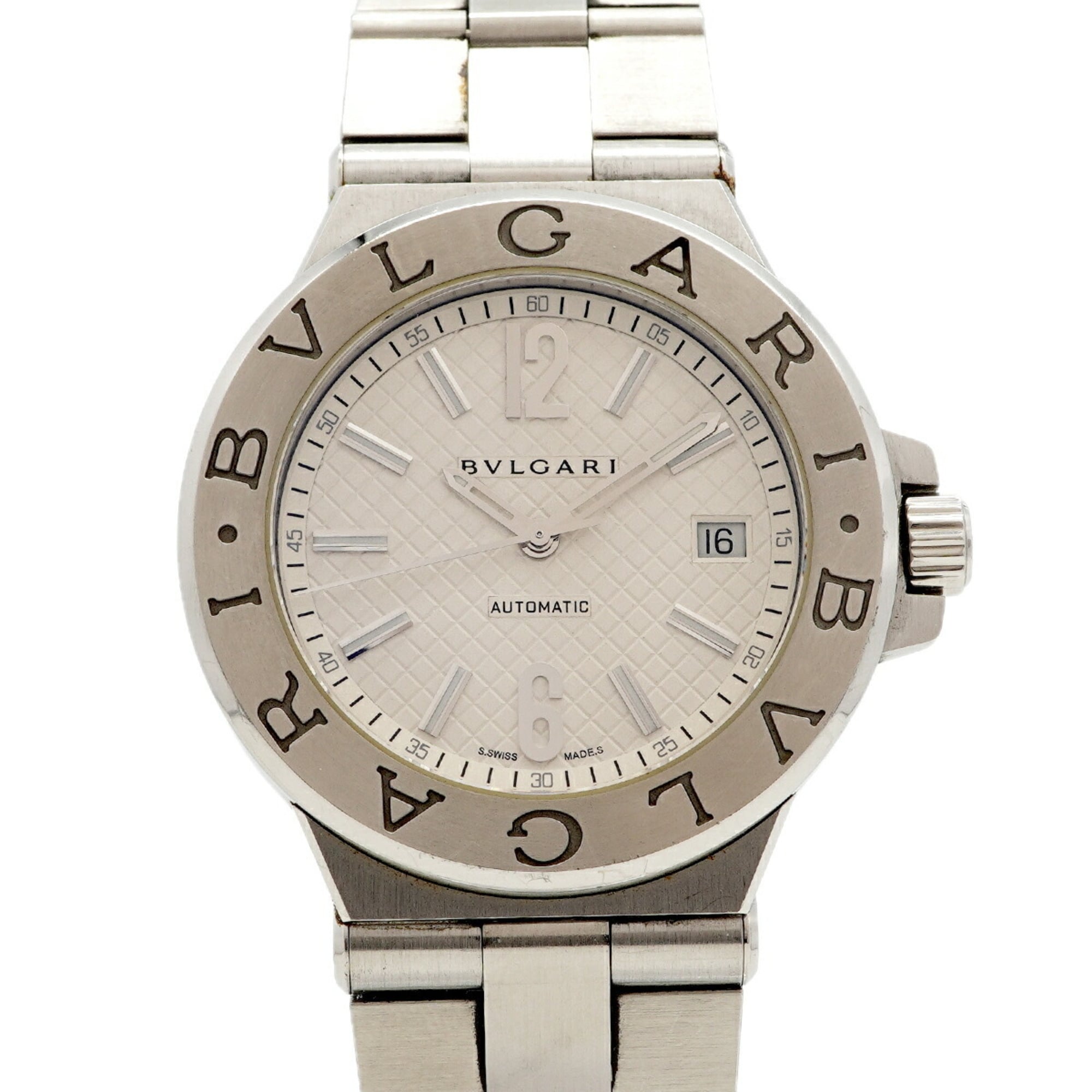 Bvlgari Diagono DG40S Silver Dial Stainless steel 40mm Watch