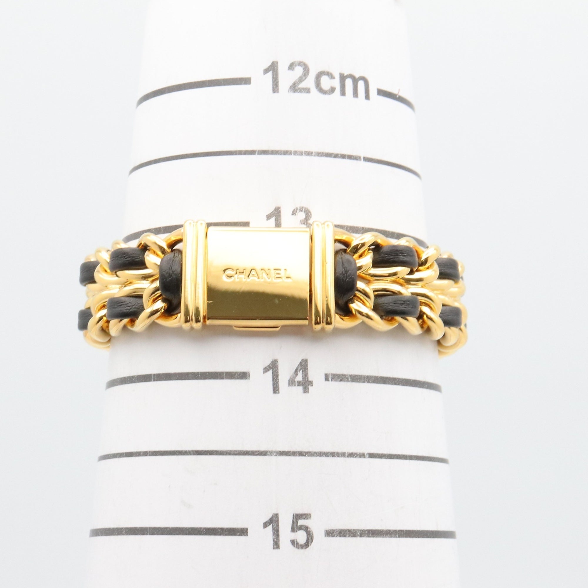 Montre Chanel CHANEL Première S, plaquée or (GP), bracelet en cuir, pour femme, Noir, H0001