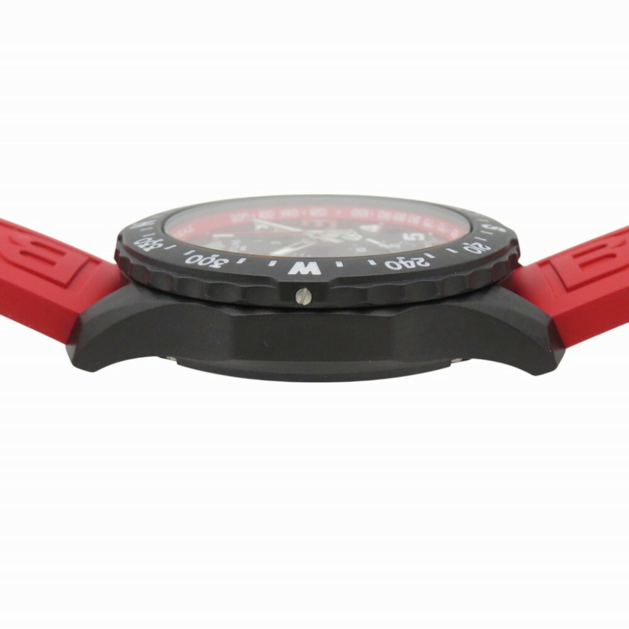 Zo goed als nieuw Breitling Endurance Pro Hiroshima Carp-samenwerkingsmodel X823101E1B1S1 quartzhorloge, Breitlight/rubber, zwarte wijzerplaat, rood, 1102BREITLING, herenhorloge